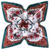 90*90cm Luxury Brand Women Silk Scarfs Bowknot And Flower Design Square Scarves Spring Summer Shawls For Ladies
