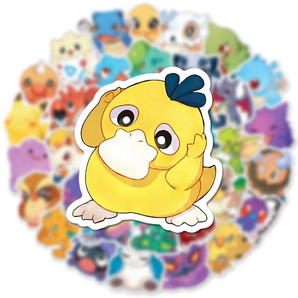 10/30/50pcs Cartoon  Graffiti Stickers Kawaii Pikachu Decals DIY Stationery Laptop Phone Cases Classic Anime Sticker