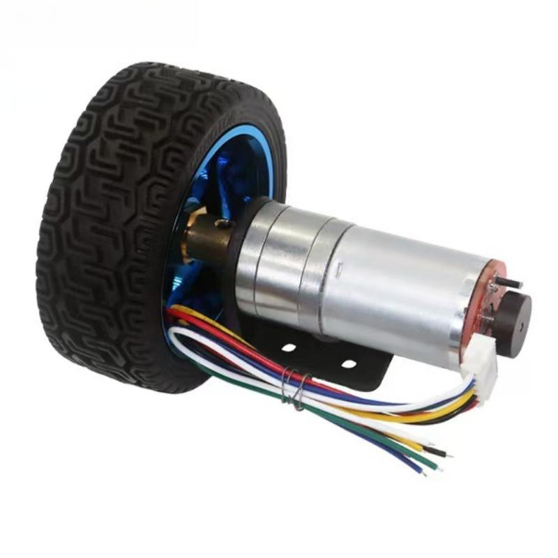 JGA25-370 DC gear motor encoder can measure the speed of steering robot tracking balance car