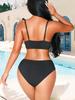 Sexy Striped Ruffle Bikini Swimsuit Women 2025 Two-piece Swimwear High Waisted Bikinis Sets Female Bathing Suit Push Up Monokini