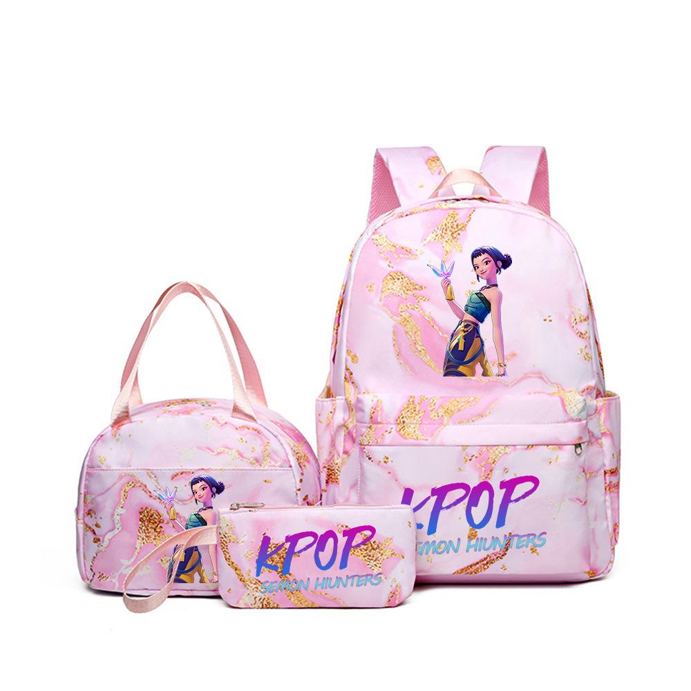 Witch Hunter Three-Piece Backpack Girl Digital Printing Elementary School Bag Large Capacity Backpack