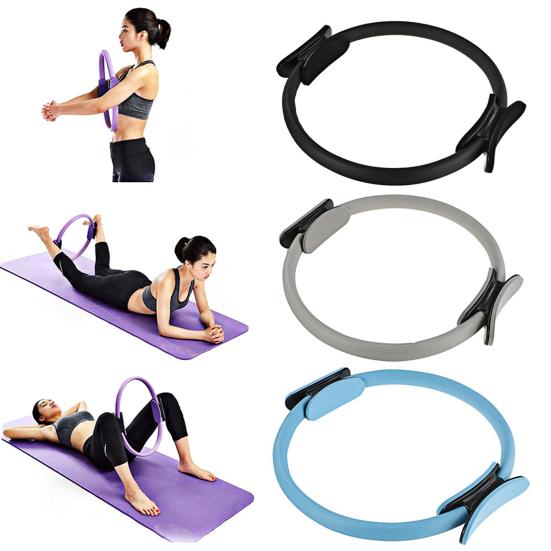 Women Pilates Ring with Non-slip Grip Handles Leg Toning Inner Thigh Pelvic Floor Exercise Yoga Circle Home Gym Fitness Equipment