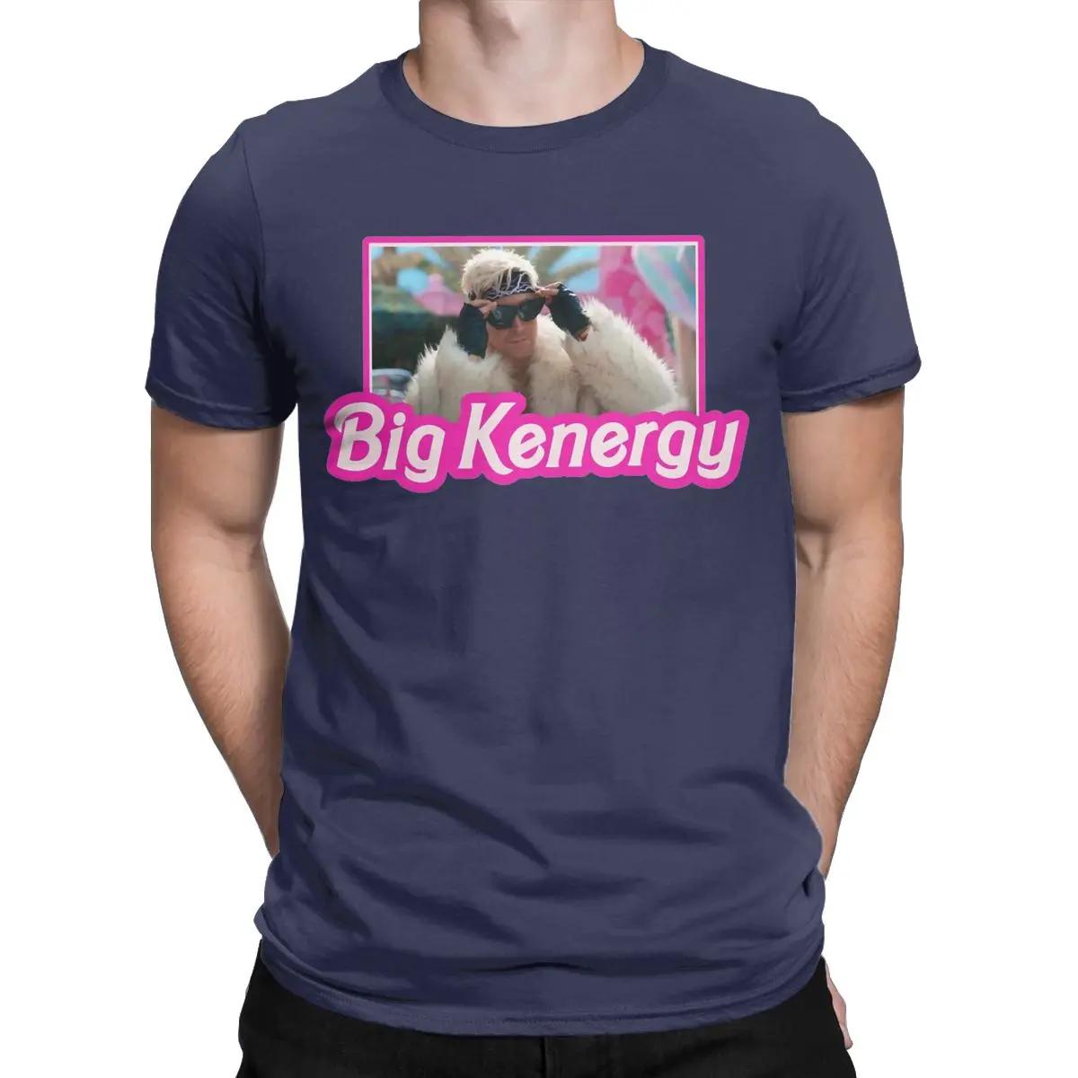 

100 Cotton Tee Shirt Crew Neck Short Sleeve T Shirt Adult Clothes Big Kenergy Kenough TShirt Men Ryan Gosling Leisure 4XL