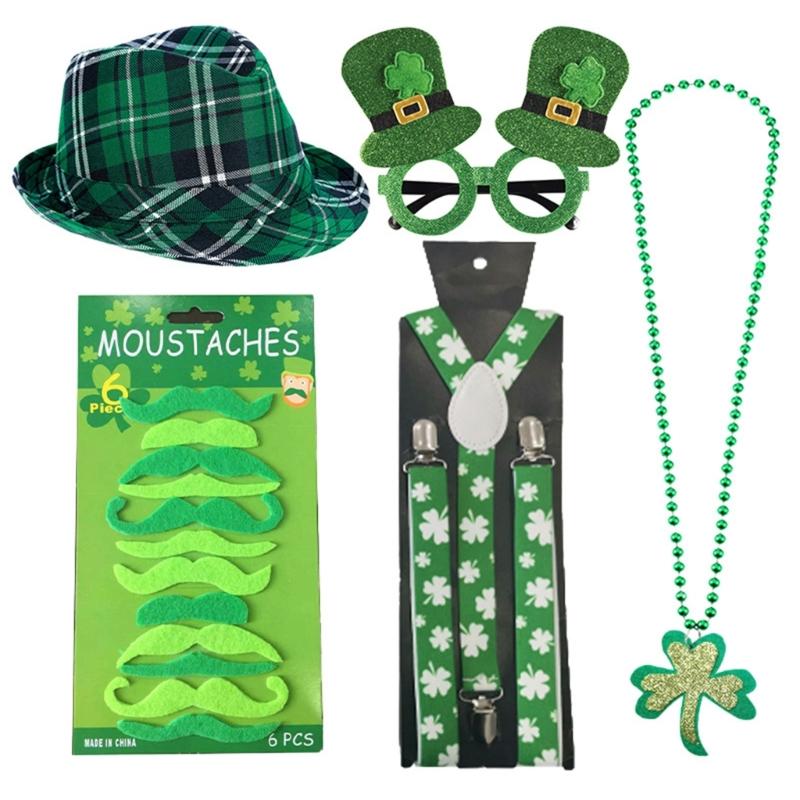 Patrick's Day Costume Accessory Irish Makeup Up Party Outfits for Men Women Halloween Cosplay Irish Festival Celebration