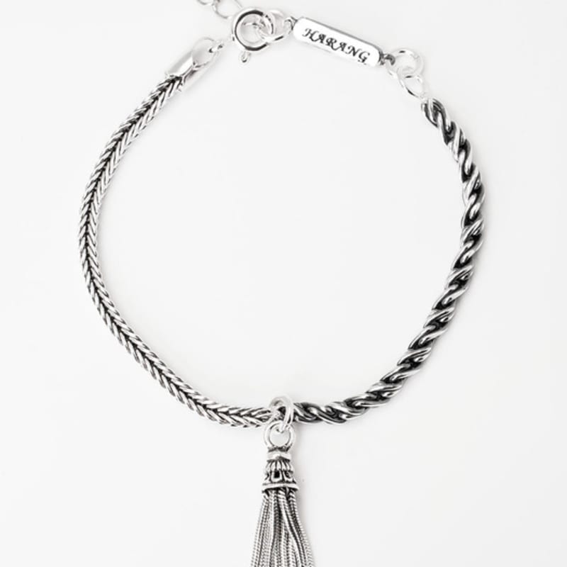HARANG HR 132B_Tassel Half & Half Chain Bracelet