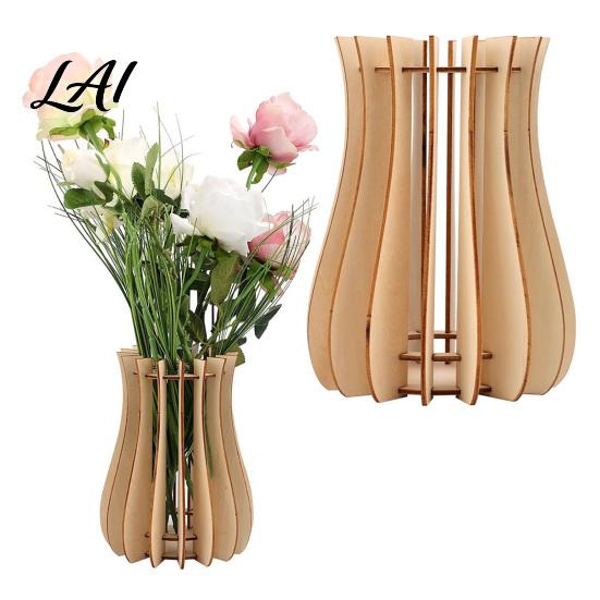 Elegant Desktop Flower Stand Wooden Puzzle Vase Arrangement Display for Placing Flowers & Decorative Artificial Flowers Suitable Decorating