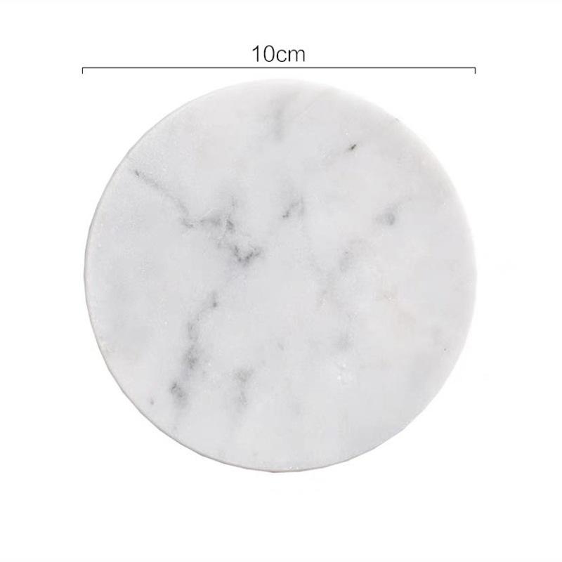 Skandinavische Untersetzer aus Naturmarmor Hitzebeständig Wasserdicht Teeuntersetzer Schmuckfotografie Tisch Gläserhalter