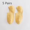 5 Pairs of Female Spring and Summer Thin Pure Color Cute Not To Drop with Shallow Mouth Invisible Socks