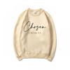Women's Round Neck Long Sleeve Cotton Sweatshirt with Colorful Letter Print for Spring and Autumn