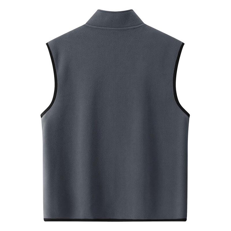 Unisex Double-Sided Fleece Stand Collar Vest