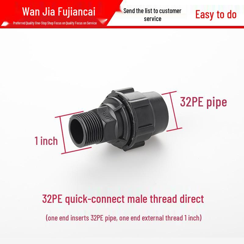 PE-Rohrverbindungsstücke: Schnellkupplungen für Leitungswasser, wärmefreie Ventile, Winkel, T-Stücke, 4- und 6-Punkt-Anschlüsse