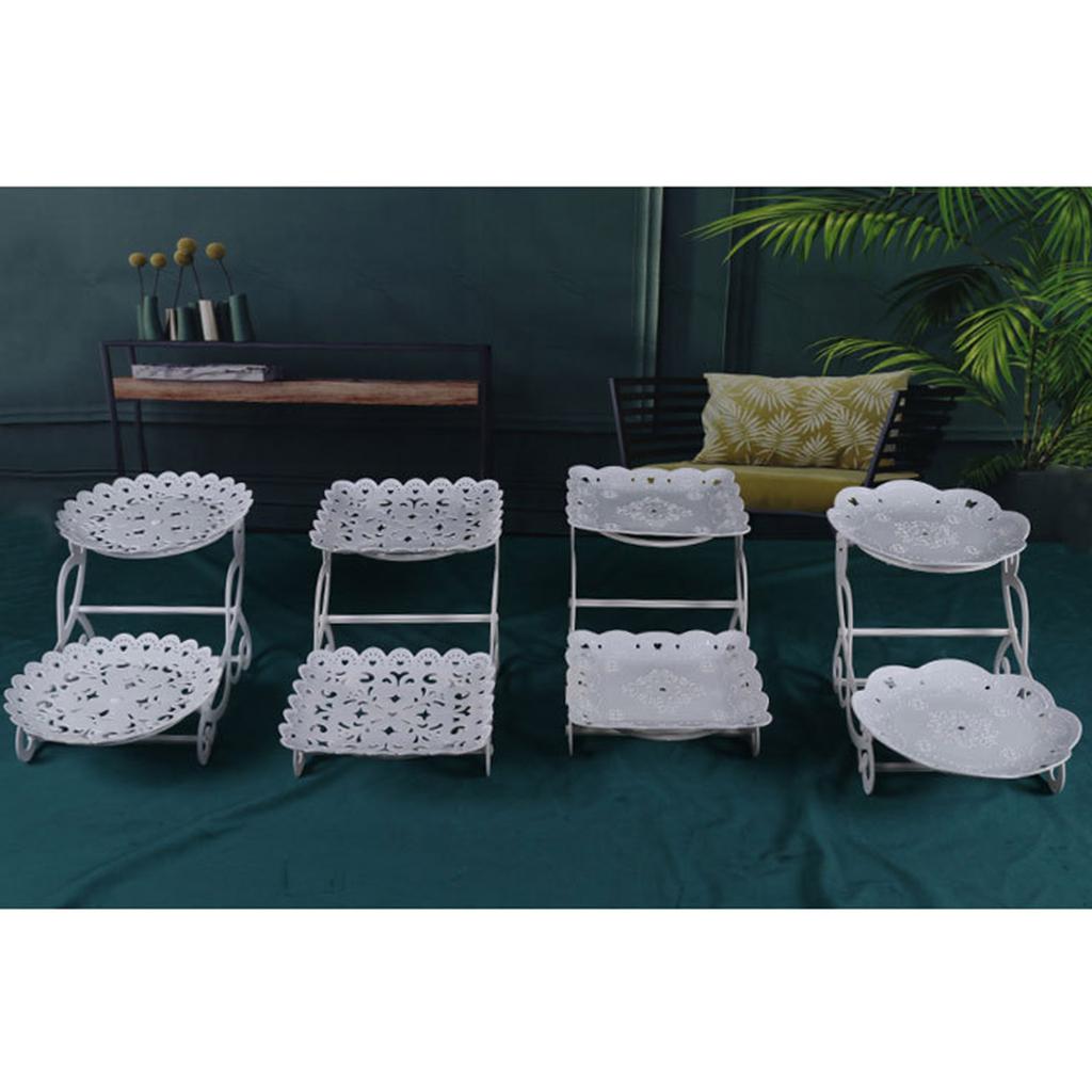 Stylish Afternoon Tea Tray Space Saving Fruit Plate Dessert Stand 3 Tiers Round Cake Racks for Home and Office Use