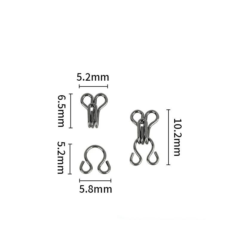 10 Pairs Metal Invisible Garment Hook Jeans Pants Skirts Adjust Clasp Decoration Buttons Diy Sewing Crafts Accessories