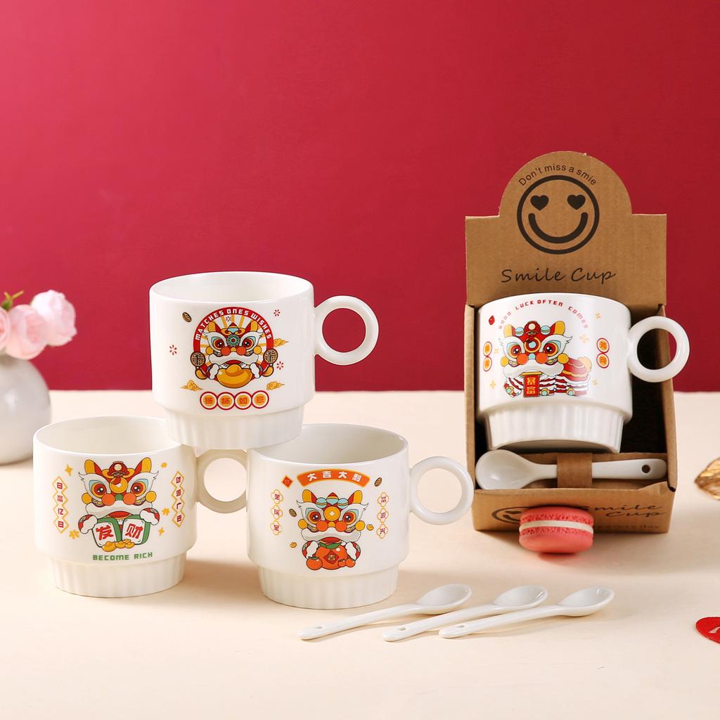 Cană Practică Suvenir Desen Animat Cană de Cafea Ceramică Activitate Cadou Mic Cană de Apă Publicitate