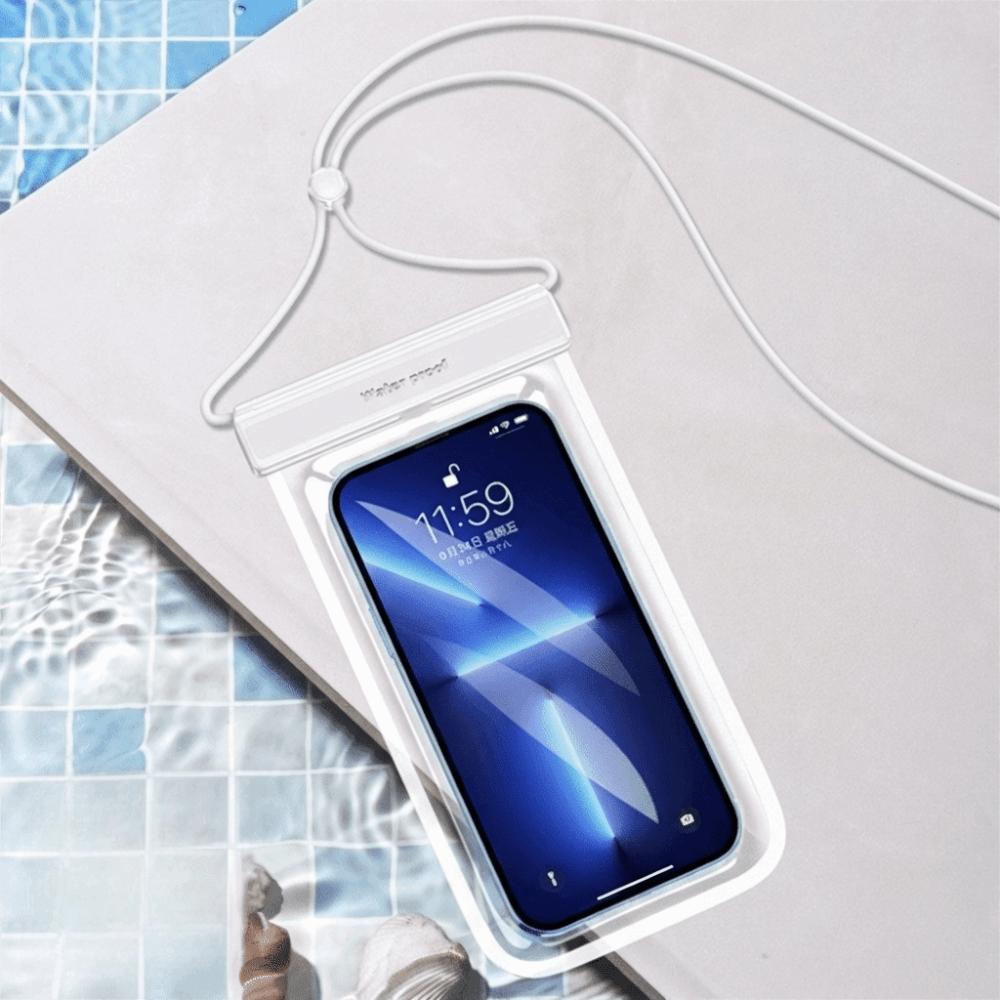 Touch Screen Waterproof Phone Bag Solid Color with Lanyard Floating Phone Dry Cover Diving Skiing Swimming Underwater Dry