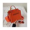 (Orange) Modische quadratische Damenhandtasche – Hochwertige Handtasche