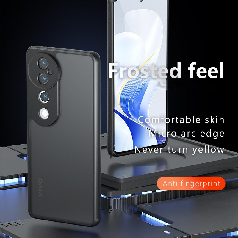For Vivo V40 5G Case Cover Vivo V40 Capas New Shockproof Phone Back Bumper Matte Frosted Black Transparent For Fundas Vivo V40