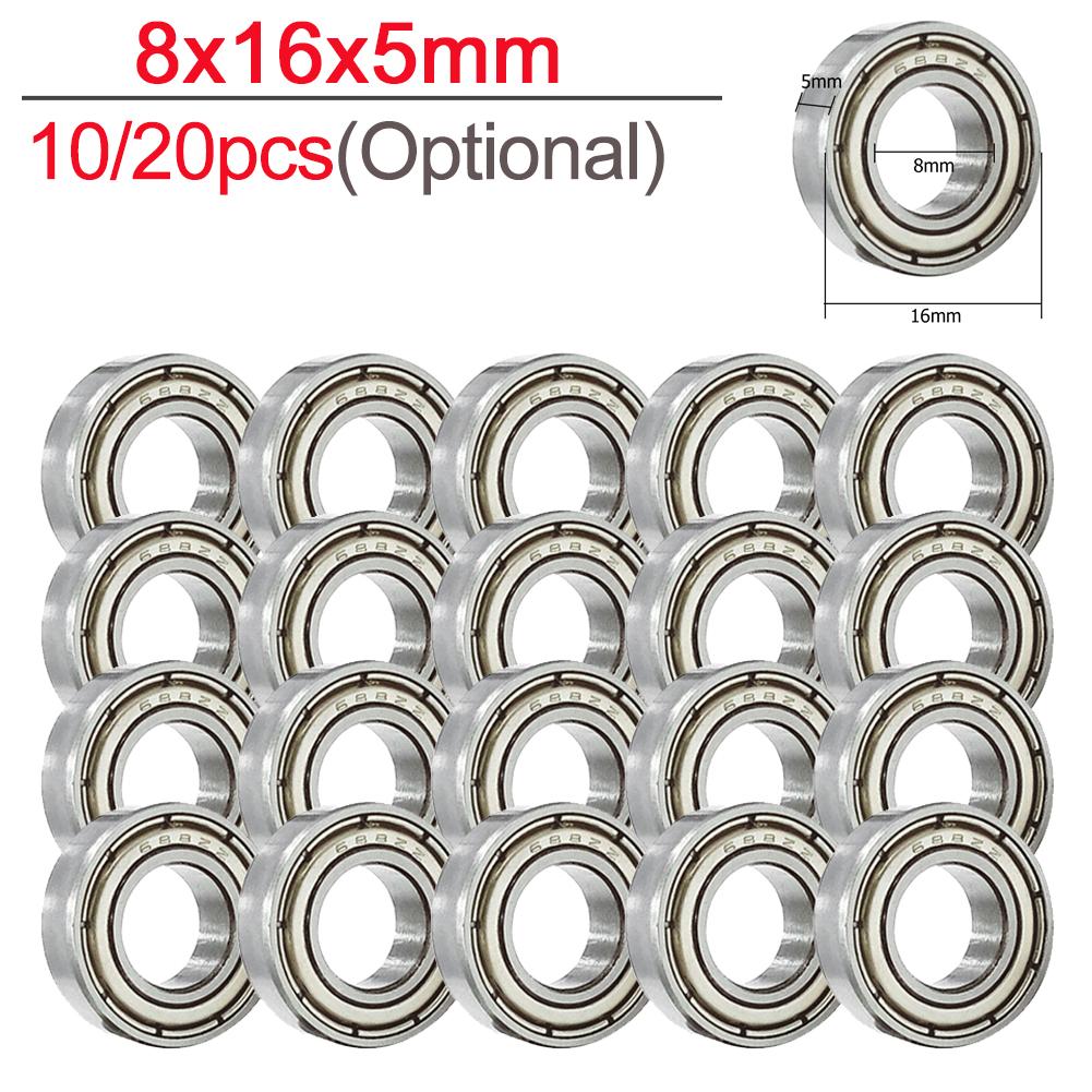 10-20pcs Ball Bearings 608ZZ 685ZZ 688ZZ 608RS Deep Groove Miniature Bearings For Skateboard Scooter 3D Printers Bearings