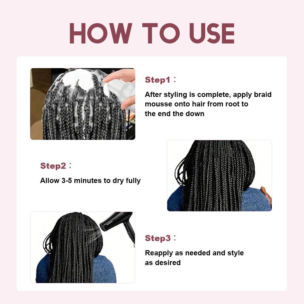 Hair Mousse-Moisturize to Dry,Crisp Hair-Keep Long Lasting Hold and Defining Curls-Make Hair More Supple,60ml