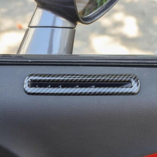 Car Door Air Condition Outlet Vent Trim for Dodge Challenger 2015+ Carbon Fiber