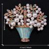 New Glazed Pearl Flower Brooch, Fashionable Flower Basket, Potted Plant Brooch, Medieval Personalized Clothing Accessories