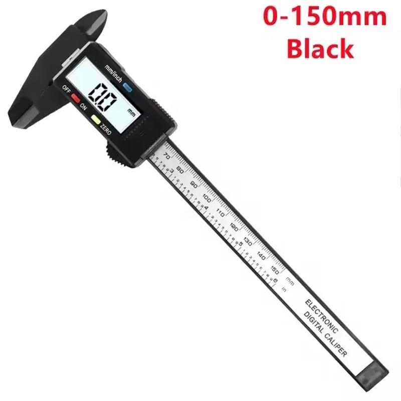 

1Pcs150mm Electronic Digital Caliper Carbon Fiber Dial Vernier Caliper Gauge Micrometer Measuring Tool Digital Ruler