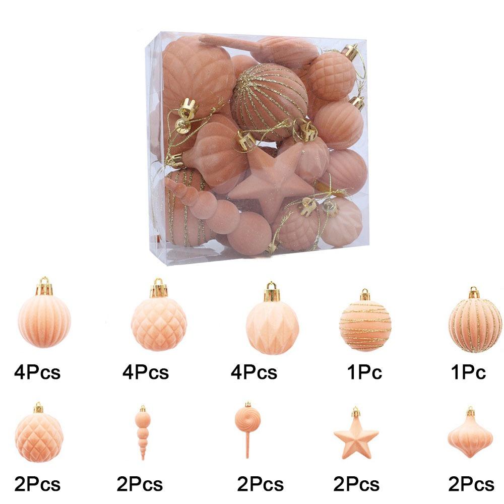 

24Pcs Colorful Pentagram Christmas Ball Reusable Christmas Spheres Pendant New Year Party шампанского