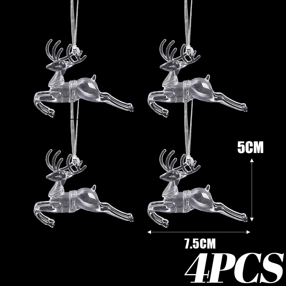 Ornamente de Crăciun Acrilic Transparent Icicle Fulg de Nea Decorațiuni Pom de Crăciun Petrecere Winter Wonderland Stele Elani Îngeri Decor Cristal
