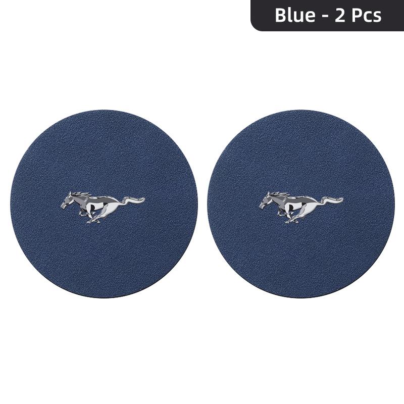 Car Sticker Car Coaster Water Cup Slot Non-Slip Mat Suede Pad Accessories For Ford mustang Shelby GT GT500 GT350 Convertible Mac