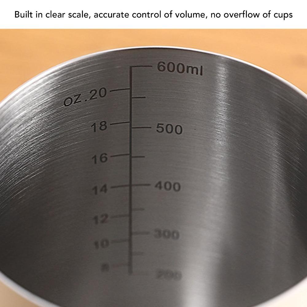 With Scale Milk Pitcher 304 Stainless Steel Latte Art Frothing Cup  Coffee Preparation