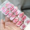 Self-Adhesive UV Polish Nail Strips 3D Glitter Marble Full Cover Nail Wraps  Women