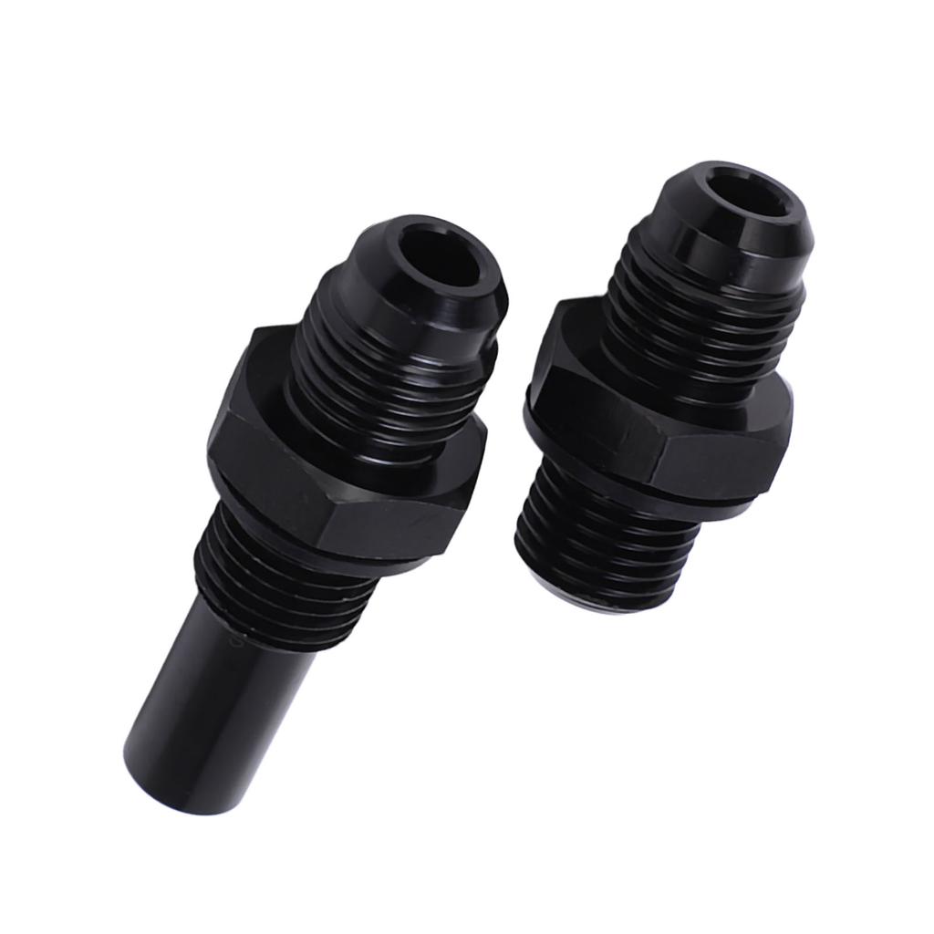 1Pair 6AN‑1Celsius4NPS   Oil Cooler Adapter Fitting Aluminium Alloy Rustproof Black
