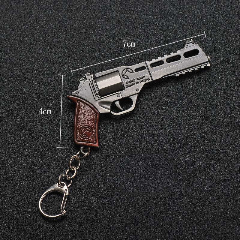 Cool Game Pistol Shape Keychain Metal P92 R45 R1895 Model Toy Key Ring Gift