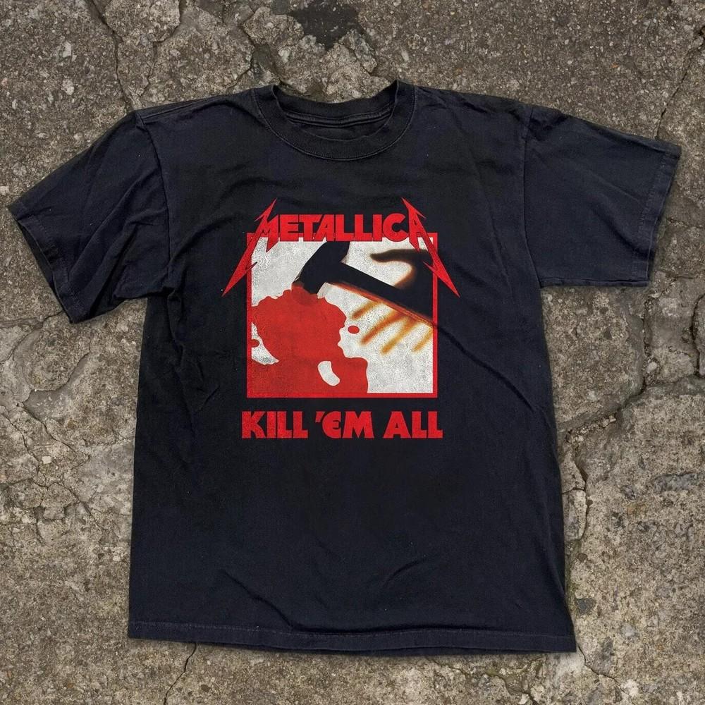 

Metallica Inspired Kill Em All Era Unisex Rock Fan Graphic Tee S-4XL Unisex T-Shirt L