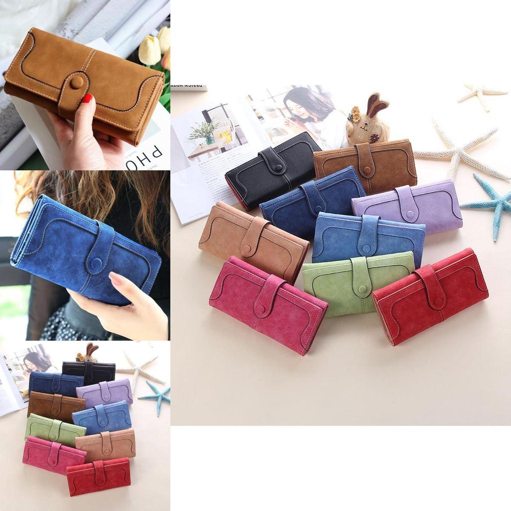 Fashionable Womens Long Wallet With Vintage Aesthetic And Soft Pu Leather Construction