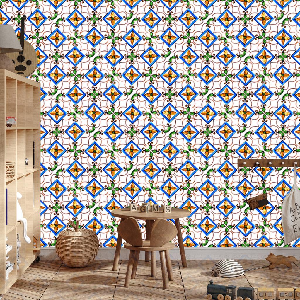 Wallpaper Oriental mosaic pattern for living room and bedroom 50x1000
