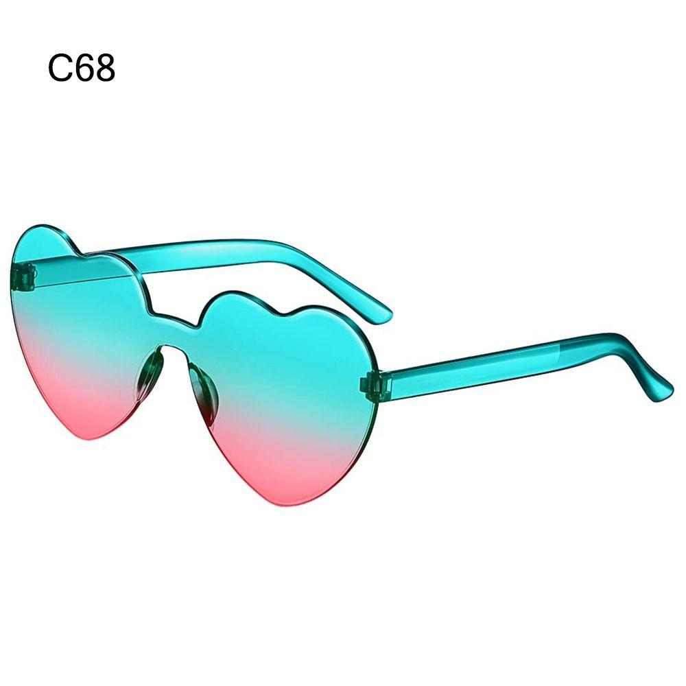 Heart-shaped Sunglasses Colorful Heart Glasses Gradient Lenses Candy Color Shades, Funny Party Sun Glasses for Adults