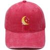 New Star Moon Embroidery Baseball Cap Washed Retro Daddy Hat Men's and Women's Casual Outdoor Sports Hat