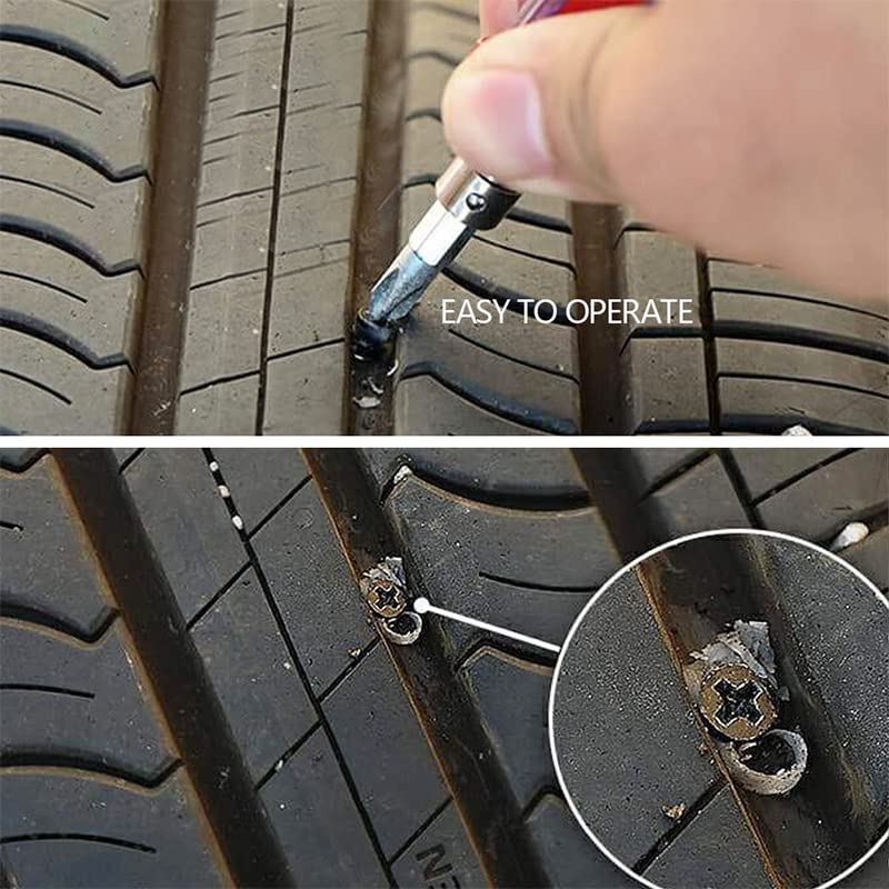 LIKENNY Tools Tire Repair Rubber Nail Tire Repair Rubber Nail Puncture Repair Kit with