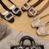 Diamond buckle exquisite small square head satin light mouth thick heel Mary Jane shoes flat single shoes women