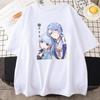 Genshin Impact T Shirts Kamisato Ayato and Ayakas Anime Printing Women Tees 100 Cotton Spring Summer High Quality ONeck Female