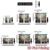 2D Flat Printing  2pcs Easter Garden with Bunny Light Filtering Popular Curtains Yarn Curtains Decorations Perfect for Study