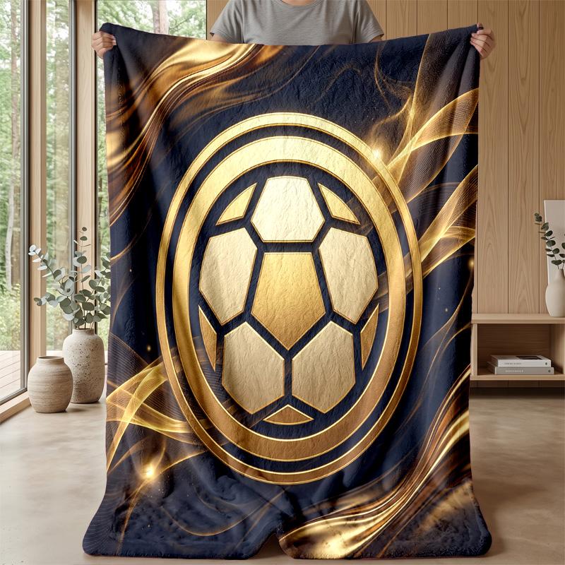 Colombia Football Printed Flannel Blanket Skin Friendly Warm Decorative Throw for Indoor Couch Bed Daily Use