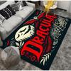 Satanic Skull Ram Head Mat Durable Protective Carpet for Home Office or Outdoor Use Gothic Halloween Home Decoration Rugs Party