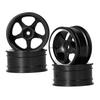 4pcs RC Aluminium Alloy Wheel Rim Hubs for MN86 1 12 RC Crawler Upgrade AccessoriesBlack