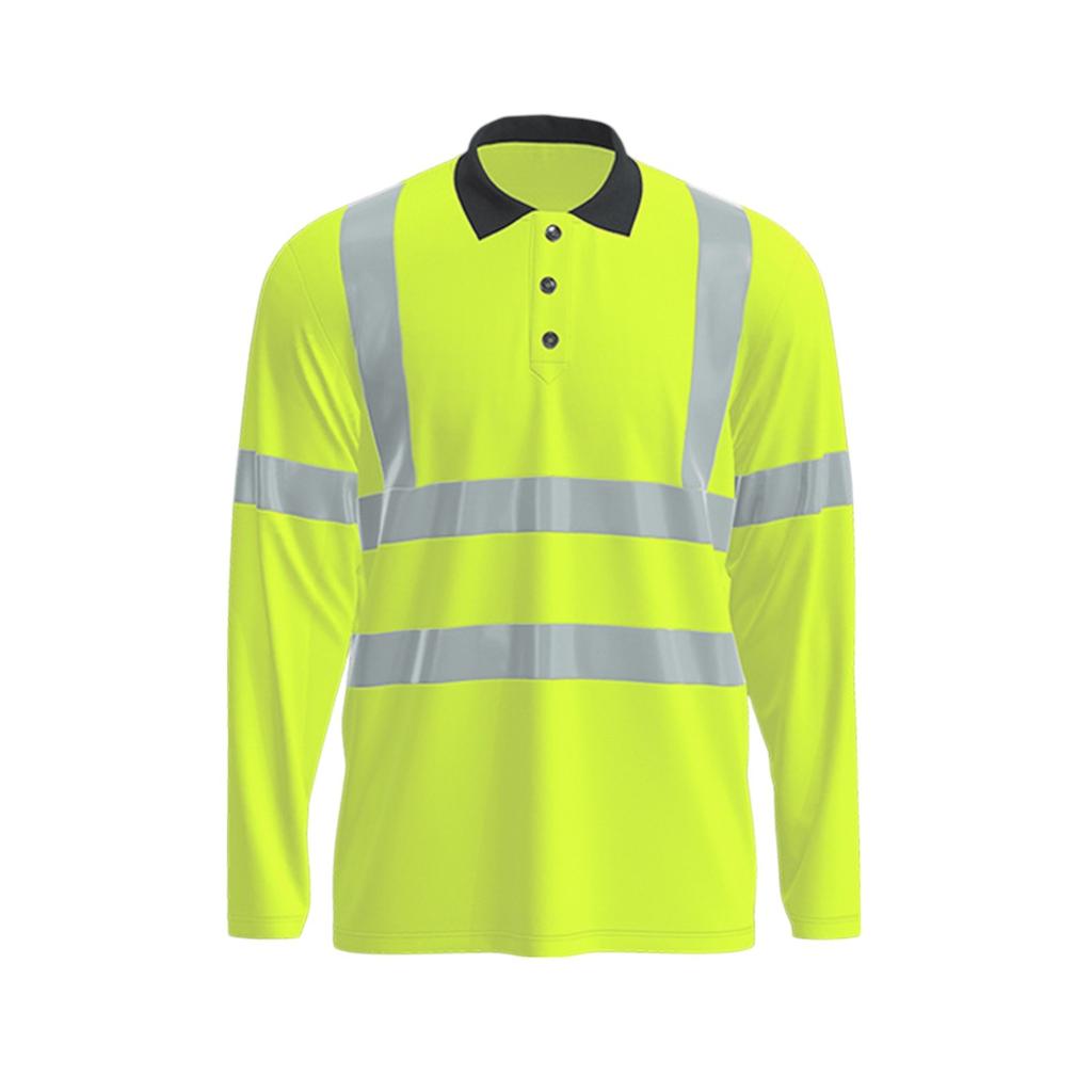 Reflektierende Arbeitskleidung für Herren mit schnell trocknendem Revers für den Außenbereich, Bauwesen, Umweltsicherheit, Bauarbeiten