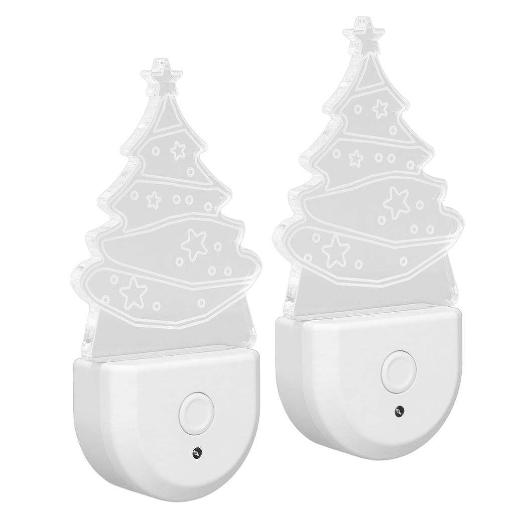 Xmas Tree LED Night Light Dusk To Dawn Sensor Plug and Play Energy Saving RGB Plug in Night Light fo