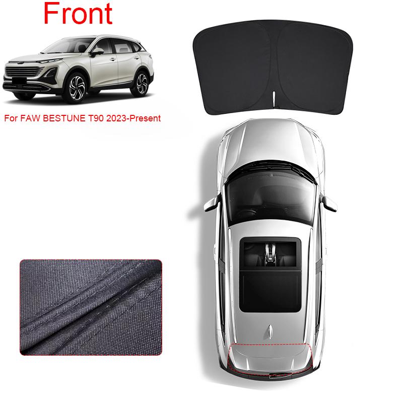 Car Black Window Privacy Sunshade For FAW BESTUNE T90 2023-Present Auto Anti-UV Heat Insulation Protect Cover Interior Accessory
