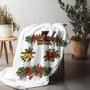 Christmas Throw Blanket Festive Holiday Flannel Soft Cozy Reversible Decorative Home Decor Gift Farmhouse Holiday Season Winter