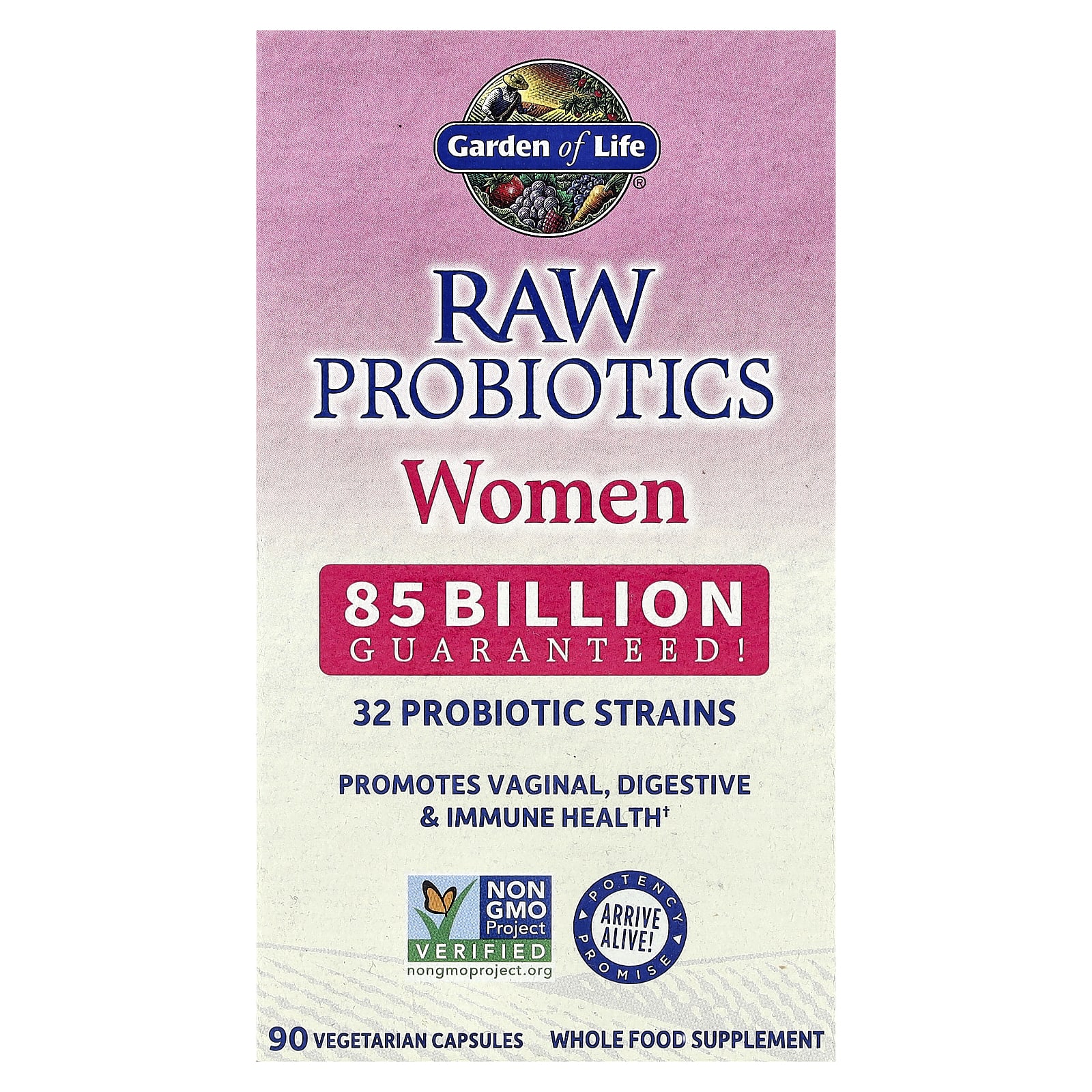 

Raw Probiotics, Women s, 85 Billion, 90 Veggie Caps